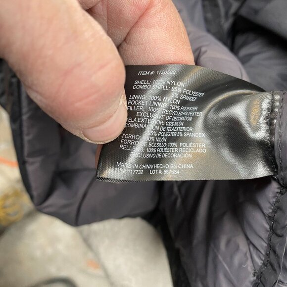 Gerry Mens Puffer Jacket XL Black Quilted With Zip Pockets & High Collar - Picture 8 of 9